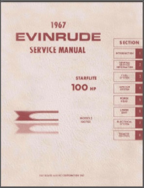 1967 Evinrude 100hp Outboard Service Manual #4360